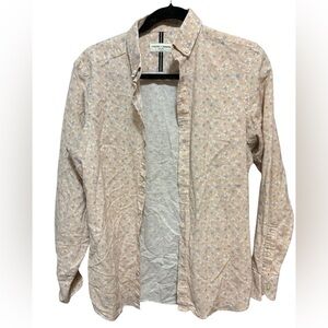 Crosby and Howard men’s size medium cotton‎ blend with linen button down